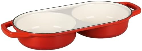 EDGING CASTING Enameled Cast Iron Double Bread Dutch Oven, Red - Image 7