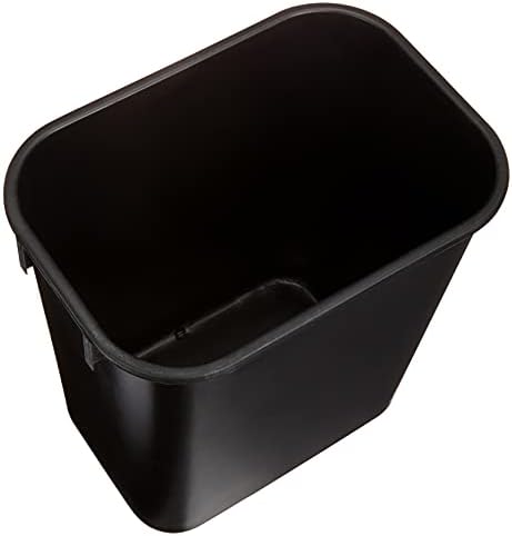 Amazon Basics Small Rectangular Commercial Office Wastebasket, Easy to Clean,11.4"L x 8"W x 12"H, 3 Gallon, Black, 6-Pack - Image 4