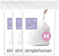 simplehuman Code M 60 Count Custom Fit Liners, Drawstring Kitchen Trash Bags, One-by-One Mess-Free Dispense, Extra Thick & Double Seamed, 50% PCR Plastic, 40-45 Liter / 11-12 Gallon, White by Unknown