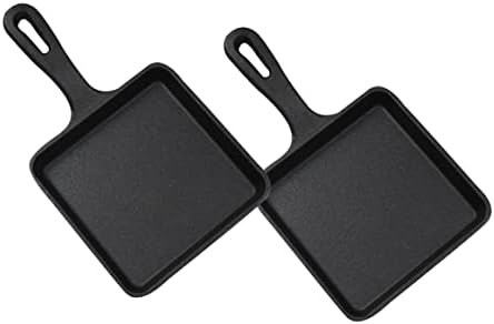 Cast Iron， Pre-Seasoned Skillet Square 5" - Image 3