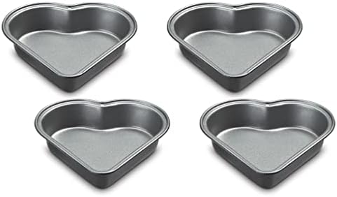 Cuisinart 4-Pc Mini Heart Pan Set, Small, Black by Cuisinart