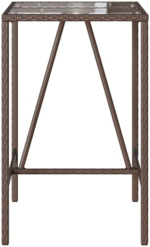 Outdoor Bar Table Brown Patio, Deck Furniture – Exterior, Garden Dining Table for Balcony, Kitchen, and Backyard, Mesa Tables - Image 6