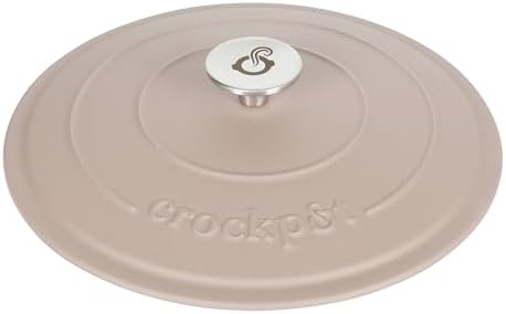 Crock Pot Artisan 7-Quart European Enameled Round Cast Iron Dutch Oven Pot With Lid - Matte Dusty Pink - Image 6