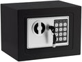 Small Electronic Safe Box With Digital Keypad & Keys - 9.05 x 6.7 x 6.7 Inches Wall Safe 0.23Cuft Mini Security Box for Coin Home Office Hotel Rooms Business Jewelry Gun (Black) by ELLAIG