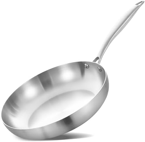 LOLYKITCH 8.5 Inch Small Frying Pan | Tri-Ply Stainless Steel Skillet by LolyKitch