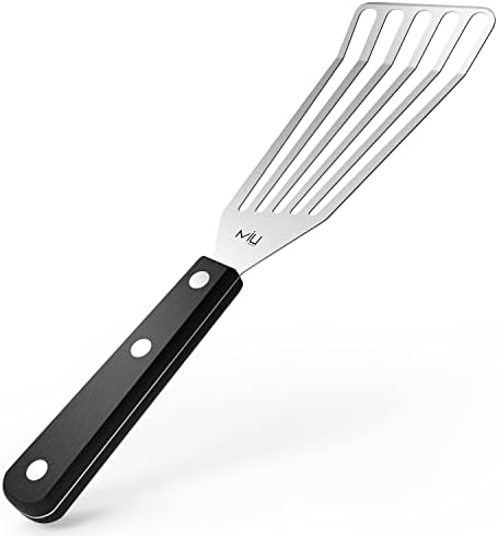 MIU Fish Spatula, Set of 2, Bundle, Size 11 and 13 inch, Stainless Steel, Flexible, Polished Metal, Plastic Handle, Slotted Turner, Corrosion Resistant, Dishwaser Safe - Image 2