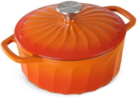 Enameled Cast Iron Dutch Oven Pot with Lid, 6 QT Large Dutch Oven by NSIRONS