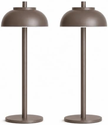 Cordless Table Lamps Rechargeable, Battery Operated Table Light Brown 2Pack by Moragin