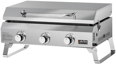 ONLYFIRE GRILLS Tabletop Gas Griddle 3 Burners, Propane Gas Stove, GS309 by ONLYFIREGRILLS