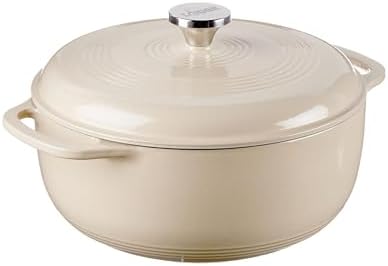 Lodge Essential Enamel Cast Iron Dutch Oven, 6 Quart, Sandalwood by Lodge