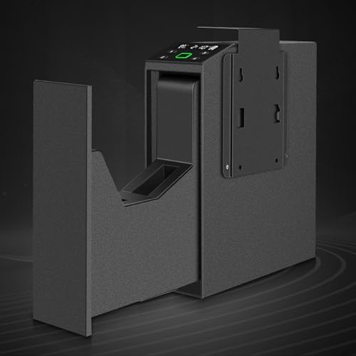 Biometric Slider Handgun Gun Safe with LCD Screen of Time Temp Humidity - Image 5