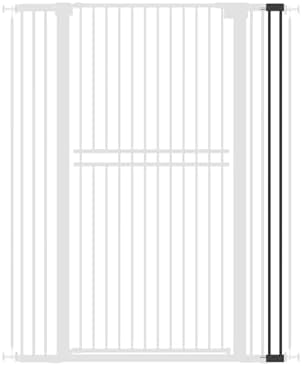 No Pawblems Gate Extension, 2.76" Width Expander for 55.0" Pet Gate, Black by NoPawblems