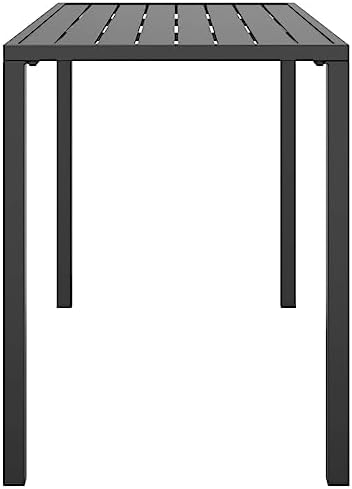 Patio Dining Table Anthracite 43.3"x21.3"x27.6" Steel, Outdoor Patio Furniture Set, Garden Furniture Set, Poolside Lounge Furniture for Patio, Garden, and Poolside - Image 4