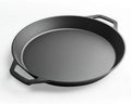 LI-GELISI 24-inch cast iron frying pan with dual auxiliary handles, nitrogen-treated for rust resistance, suitable for stoves/grills/campfires, heavy-duty outdoor cooking pan by LI-GELISI