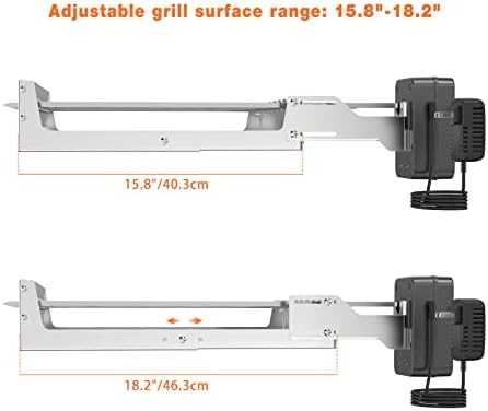 onlyfire Stainless Steel Electric Skewer Turner Rotated Shish Kabob Set - Image 4