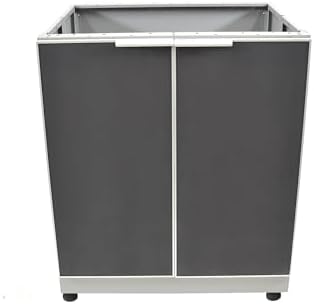 Blue Sky Outdoor Living 4-Piece Modular Outdoor Kitchen Combo Set - Weather-Resistant Stainless Steel and Tempered Glass - Includes 2 3-Drawer Cabinets, 2 2-Door Cabinets, and 4 Stainless Countertops - Image 3