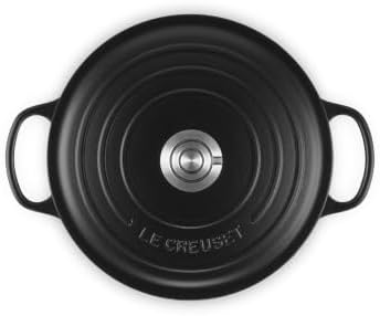 Le Creuset Enameled Cast Iron Round Dutch Oven, 5.5 qt., Licorice/Crucible - Image 2