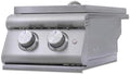 Blaze LTE+ Built-In Double Side Burner NG 24,000 BTU Stainless Steel Outdoor Kitchen Slide-In with LED Illuminated Knobs, Removable Cover by Blaze