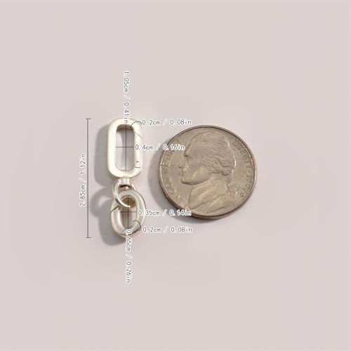 1PC 925 Sterling Silver Lobster Clasp with Oval Spring Gate Rings for Necklace Extension Buckle DIY Jewelry (Silver, M) - Image 6