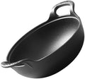 Milisten Cast Iron Skillet Pot Outdoor Cooking Essential for Camping and Picnics Ergonomic Design Smooth for Easy Cleaning Versatile for Family Meals by Milisten