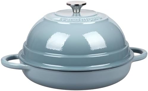VORRINGARD Cast Iron Enameled Dutch Oven Pot with Lid for Bread Baking, Bread Oven, 6 Quart, Sea Salt - Image 6