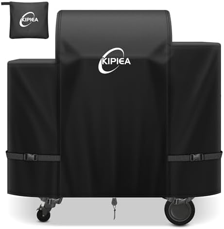Kipiea 600D Heavy Duty Grill Cover for Traeger Ironwood 650, Waterproof Wood Pellet Smoker Cover with Windproof Buckles, Pellet BBQ Grill Covers for Outside Anti-UV, No Tear, No Fading by Kipiea