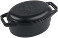 Victoria 6-Quart Cast Iron Oval Dutch Oven, Combination Combo Cooker Pot and Skillet, Bread Baker, Made in Colombia, 2-Piece Set by VictoriaCastIron
