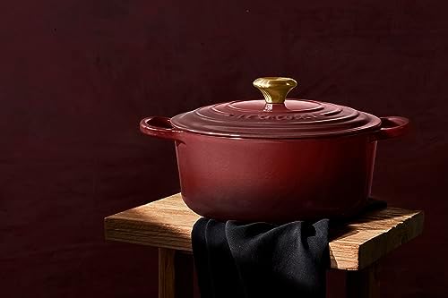 Le Creuset Enameled Cast Iron Round Dutch Oven, 5.5 qt., Garnet - Image 6