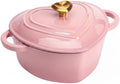 Heart Shaped Dutch Oven 2 Qt, Enameled Cast Iron Pot (Pink) by Unknown