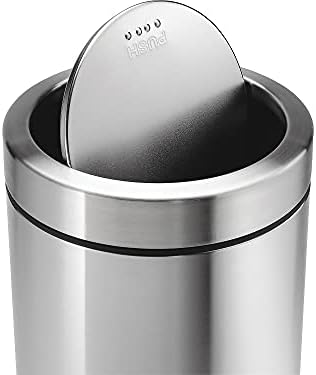 simplehuman 55 Liter / 14.5 Gallon Commercial Swing Top Trash Can, ADA-Compliant, 11-20 Gallons, Brushed Stainless Steel - Image 5
