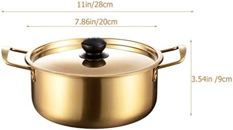 Kichvoe Stainless Steel Noodle Pot with Lid 11.02X7.87X3.54In Portable Cooking Pot for Camping Hiking Picnics Lightweight Ramen Soup Porridge Cooker - Image 6