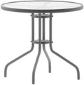 Flash Furniture 31.5 in Metal Round Table, Silver by FlashFurniture
