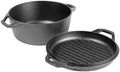 Lodge Chef Collection 6 Quart Pre-Seasoned Cast Iron Double Dutch Oven by Lodge