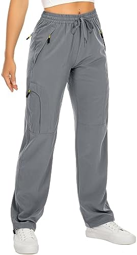 Toomett Women‘s Hiking Cargo Pants UPF 50 Quick Dry with Zipper Pockets by Toomett