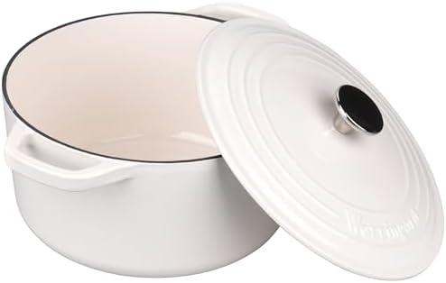 VORRINGARD Enameled Cast Iron Dutch Oven Pot with Lid, for Bread Baking, Round Bread Oven- include Sourdough Bread Baking Supplies Set, 6QT, White - Image 6