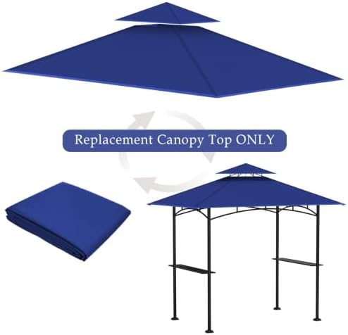 5' x 8' Grill Gazebo Replacement Top for L-GG001PST-F, Blue - Image 6