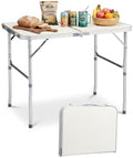 Outvita 3ft Portable Folding Camping Table Lightweight Suitcase White by Outvita