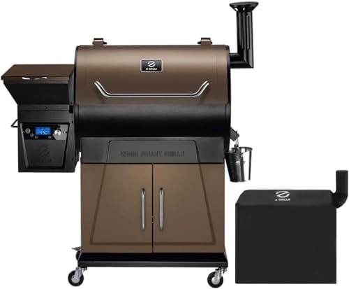 Z GRILLS 2025 Electric Pellet Grill & Smoker, 700 sq in Cooking Area, Dual-Wall Insulation, PID V2.1 Controller, Meat Probes, Easy Hopper Clean-out, Includes Grill Cover, 8 in 1 Outdoor BBQ, 700D6 by ZGRILLS