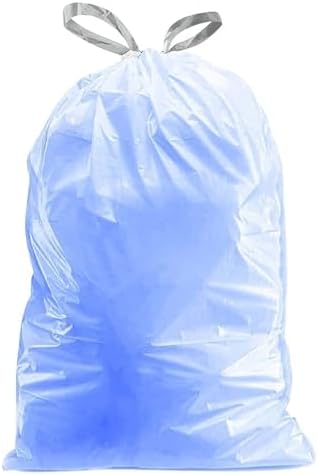Plasticplace Custom Fit Blue Drawstring Trash Bags, Compatible with Simplehuman Code H, Tear-Resistant, Scent-Free, for Indoor Use Home Office Trashbags (100 Count), 8-9 Gallon / 30-35L, 18.5" x 28" - Image 4