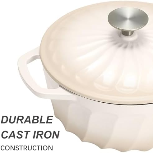 Enameled Cast Iron Dutch Oven Pot with Lid, 3 QT Small Dutch Oven - Image 3