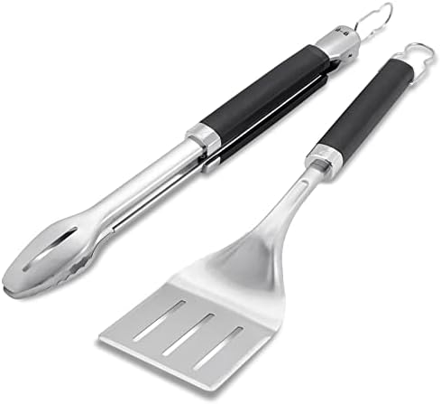 Weber® Precision Tongs & Spatula Grilling Tool Set, Stainless Steel by Unknown