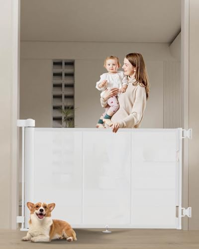 Miumoon 71 inch Reinforced Retractable Baby Gates 34 inch Tall by MiumoonBabyGates
