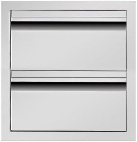 Outdoor Kitchen Drawers Stainless Steel, Flush Mount BBQ Island Built-in Drawer Weatherproof for Outdoor Kitchen Island and Grill Station (14"W x 15"H x 23"D) by SturdyDurableandConvinient