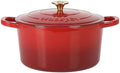 Crock Pot Artisan 6-Quart Round European Enameled Cast Iron Dutch Oven Pot With Lid -Gradient Red by Crock-PotBrand