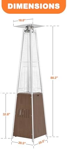 Nuu Garden Outdoor Pyramid Propane Gas Patio Heater 48,000 BTU - Image 3