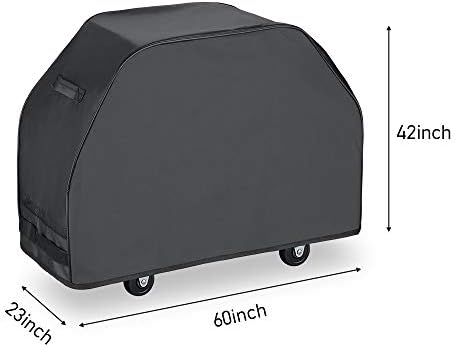 Grill Cover 60 Inch, Heavy Duty Waterproof BBQ Cover, Gas Grill Cover for Weber, Char-Broil, Brinkmann, 60" W x 23" D x 42" H - Image 2