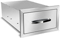 Outdoor Kitchen Drawers Stainless Steel, BBQ Drawer Inserts for Built-in Patio Grill Station, 14''W x 8.5''H x 23''D by MIGODA