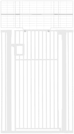 No Pawblems 16" Height Extension for Pet Gate, 26-42" Wide, White - Image 4