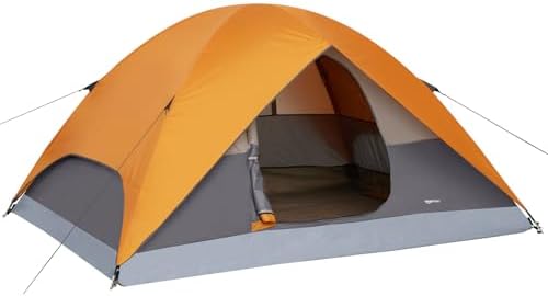 Amazon Basics Camping Tent, 3-Season Dome Design with Rainfly by AmazonBasics