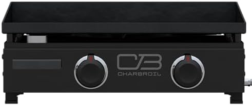 Charbroil 22" Performance Series Portable Tabletop 2 Burner Propane Gas Griddle, Black - 463614224 by Charbroil